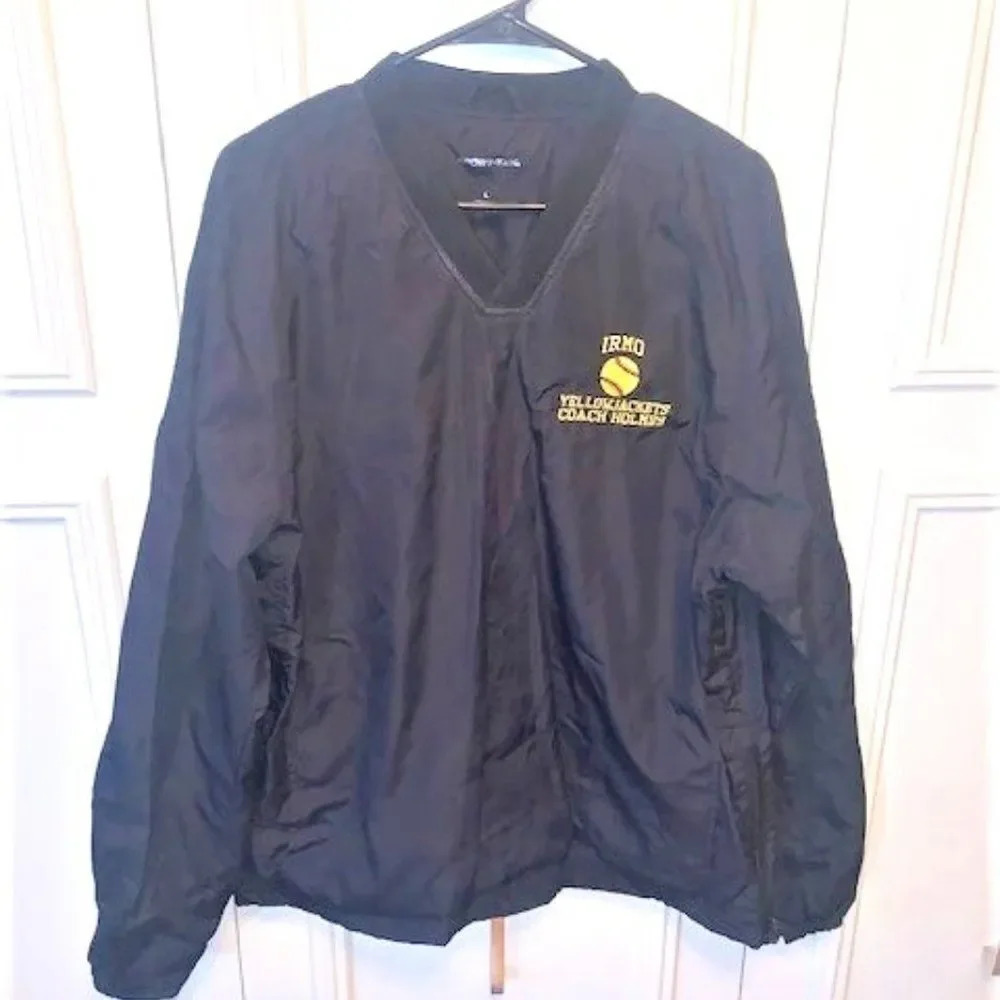 Sport-tek v neck black pullover sz L EUC